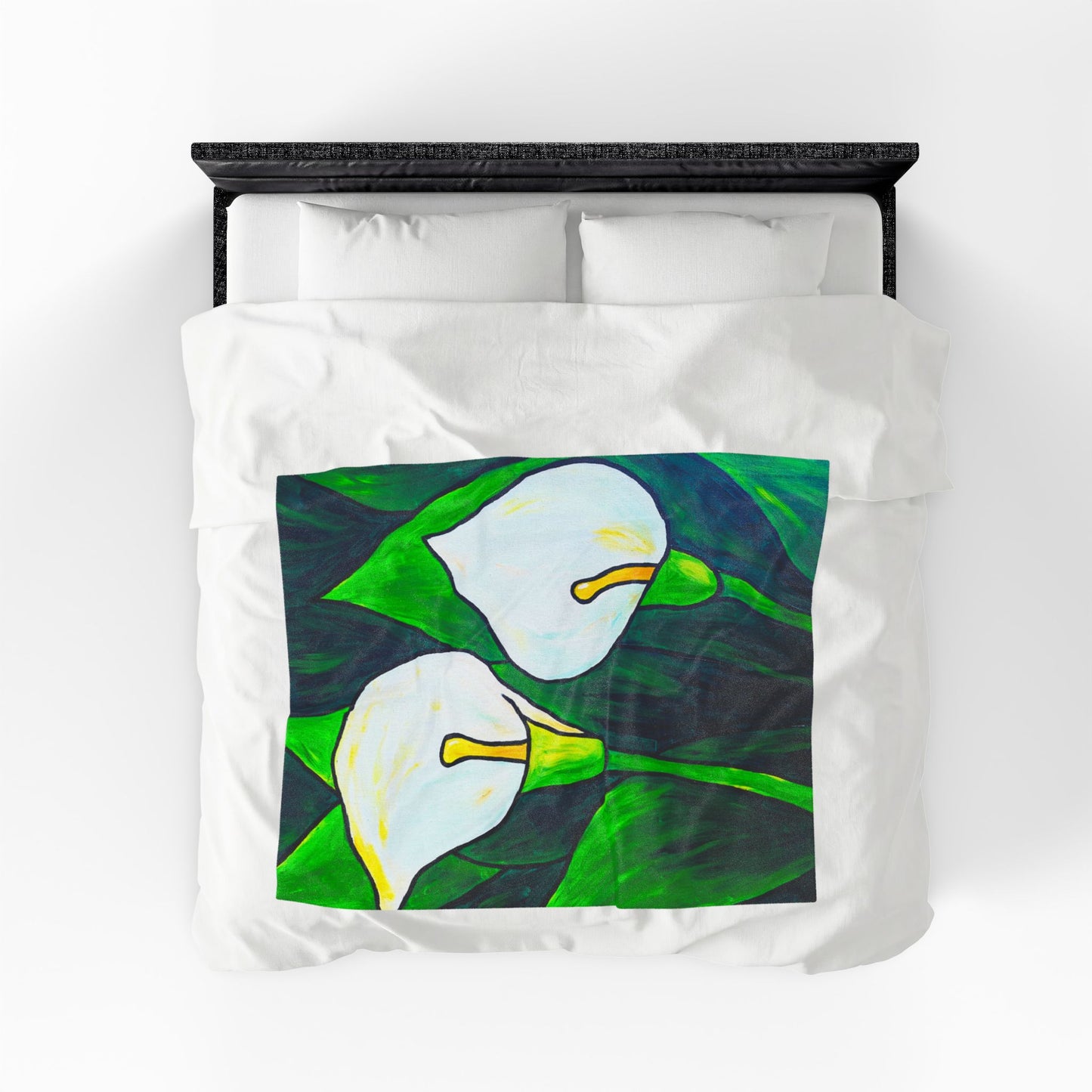 Velveteen Plush Blanket with my original Cala lilie art