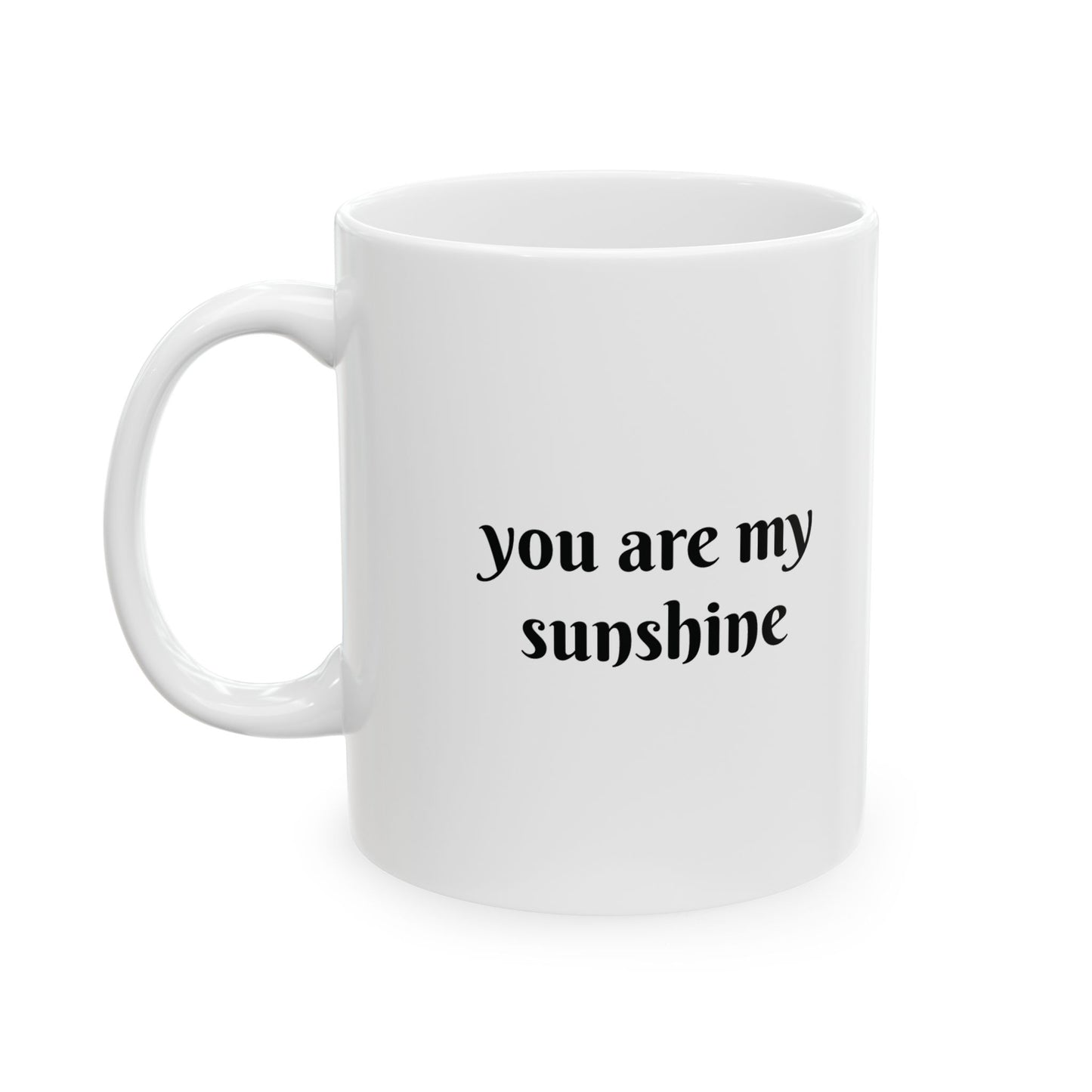 cactus coffee mug with sunflower and you are my sunshine - original art coffee cup