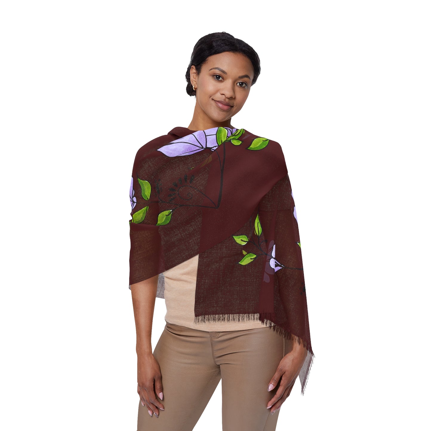 Flower heart scarf
