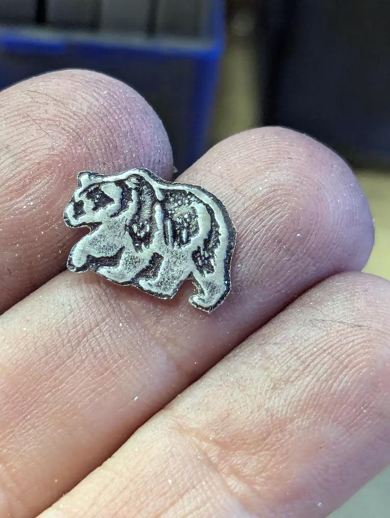 Sterling silver bear component or finding for soldering