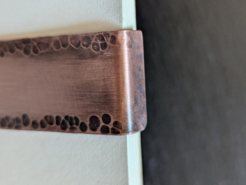 Copper Bookmark with Butterflies and Half moon