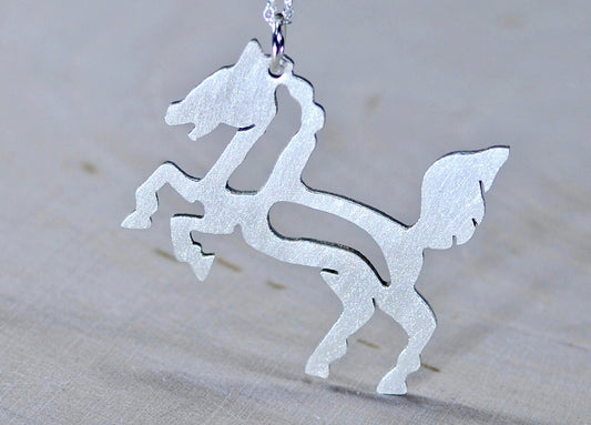 Horse on Sterling Silver Necklace for a Cowgirl