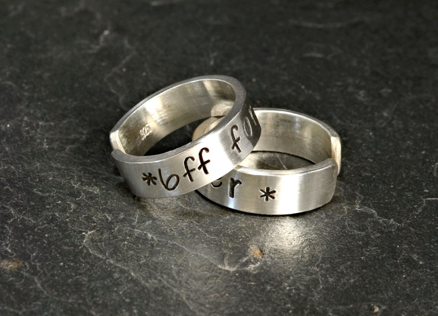 Best Friends Forever Sterling Silver Toe Ring Set