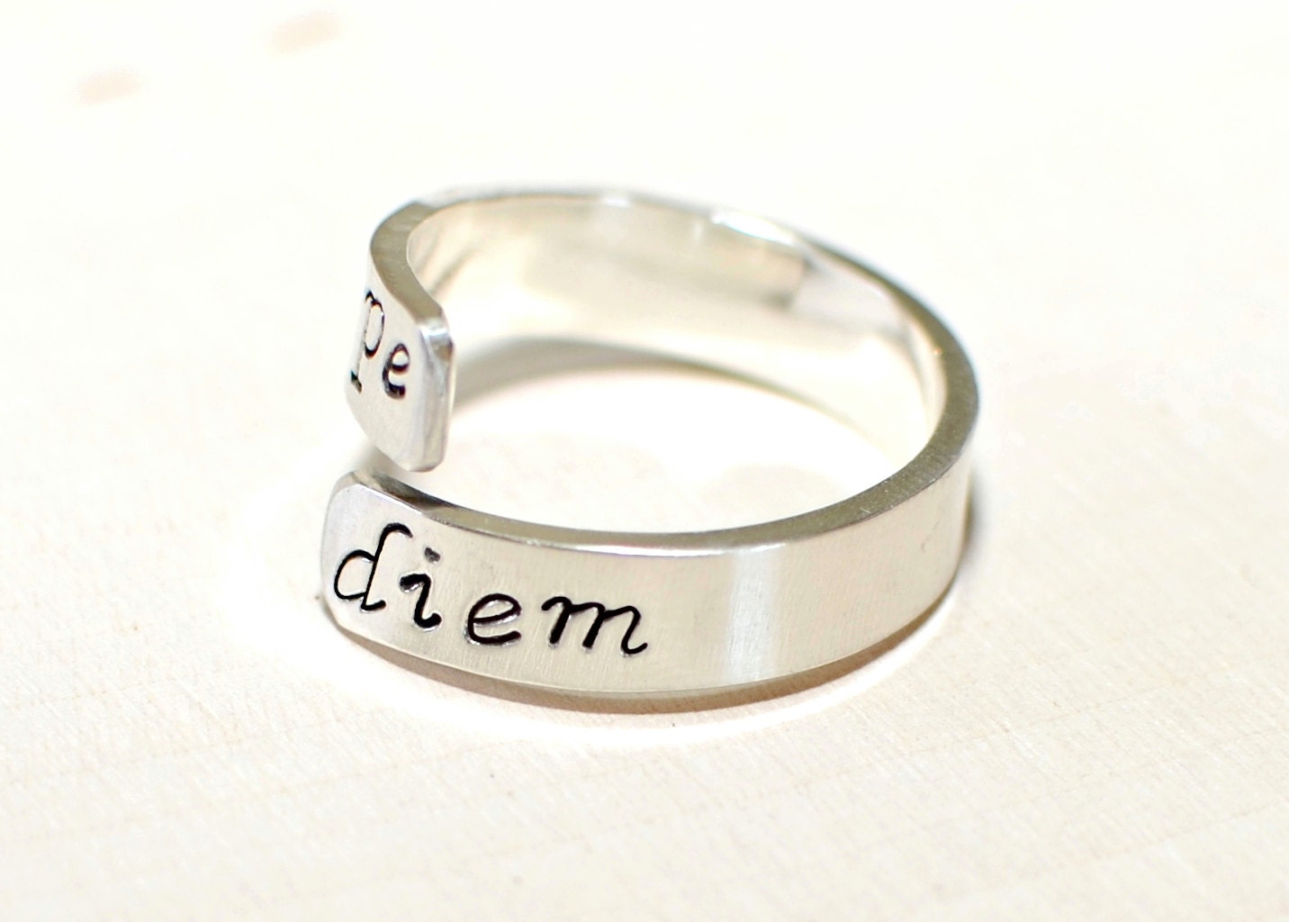 Carpe Diem Wrap Around Bypass Ring in 925 Sterling Silver