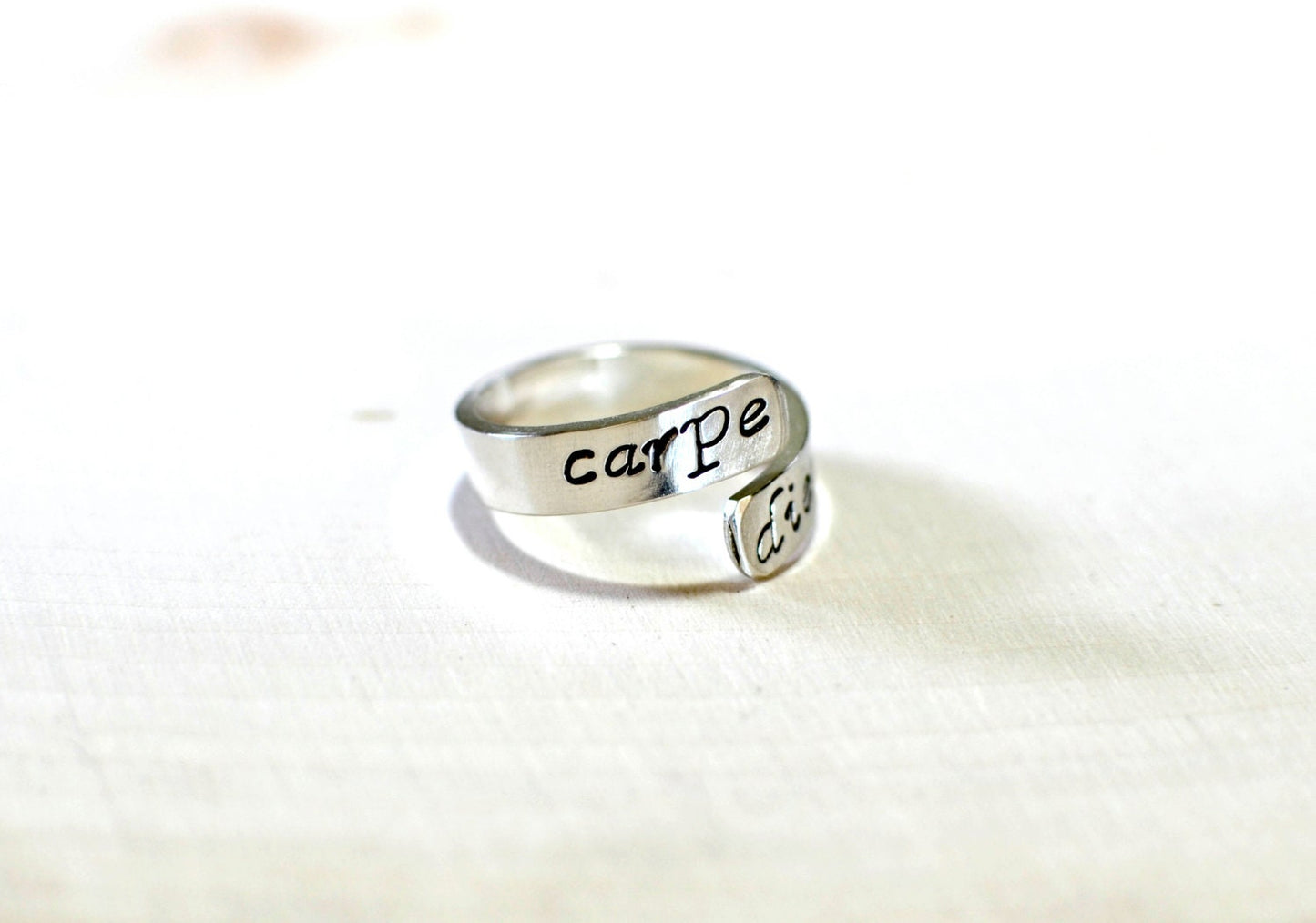 Carpe Diem Wrap Around Bypass Ring in 925 Sterling Silver