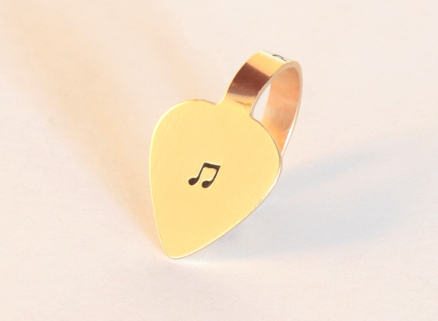 Bronze Thumb Pick with Music Note or Personalized Finger Pick - TP204