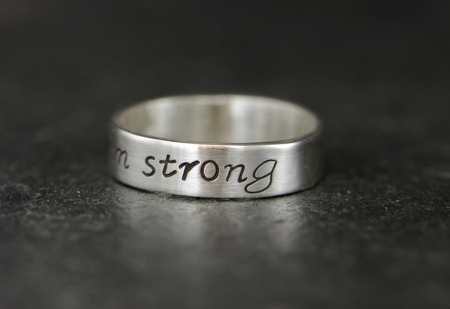I am strong sterling silver ring