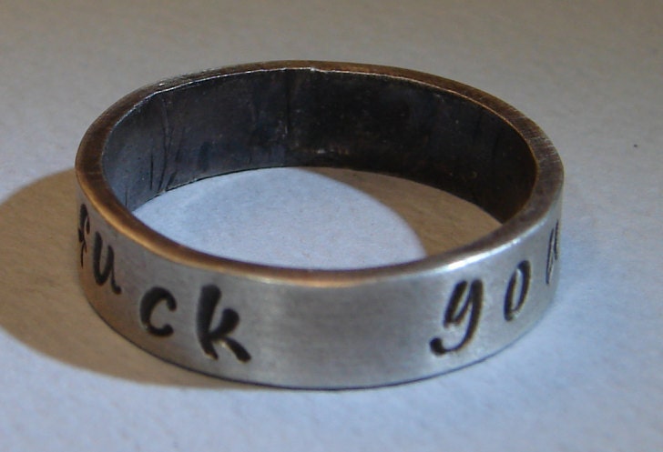 F'ck You Sterling Silver Ring