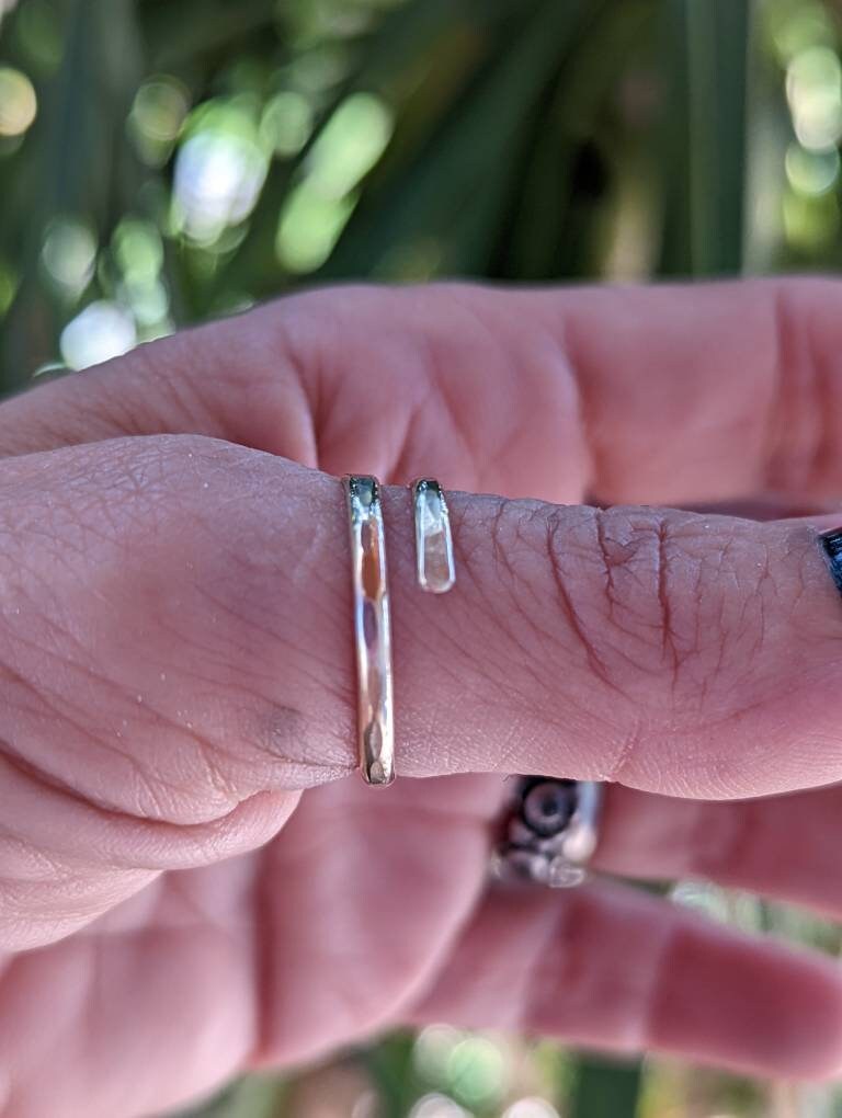 Gold filled bypass thumb ring