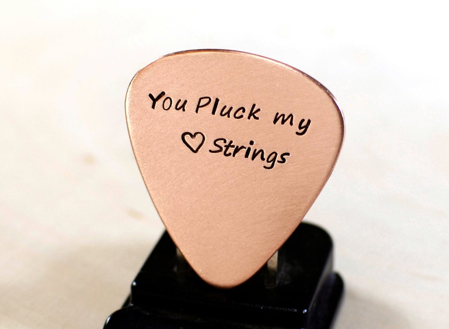 You pluck my heart strings copper guitar pick