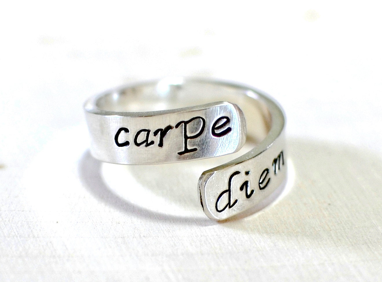 Carpe Diem Wrap Around Bypass Ring in 925 Sterling Silver