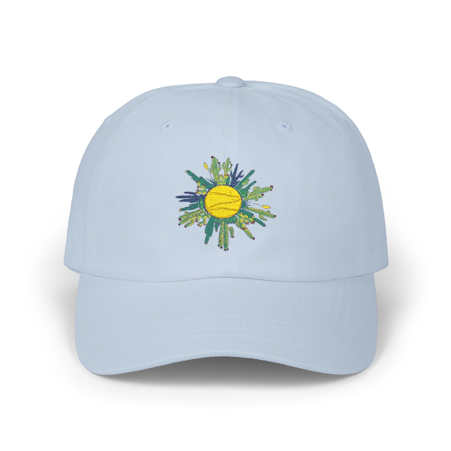 Cactus Sun Dad Cap – Hand-Drawn Doodle Baseball Hat