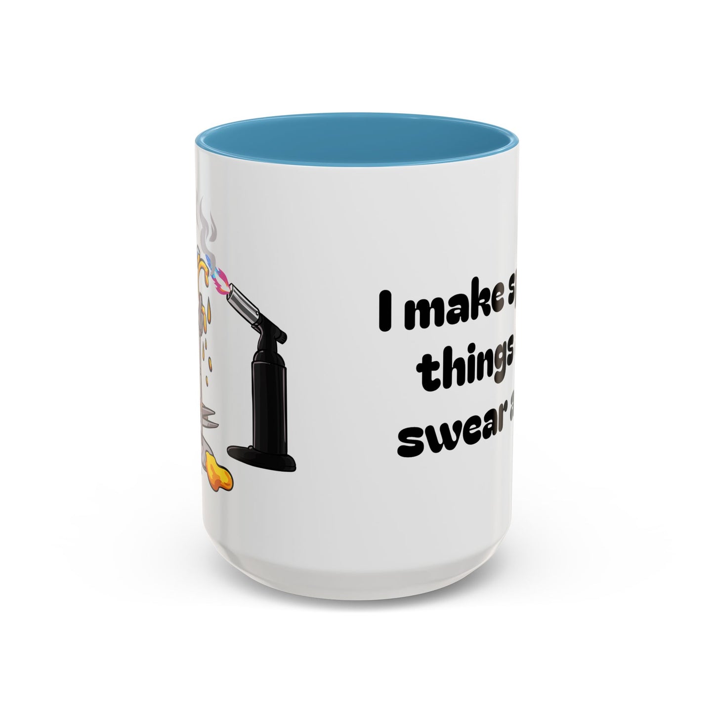 Sparkly 'I Make Sparkly Things and I Swear a Lot' Accent Coffee Mug (11/15oz)