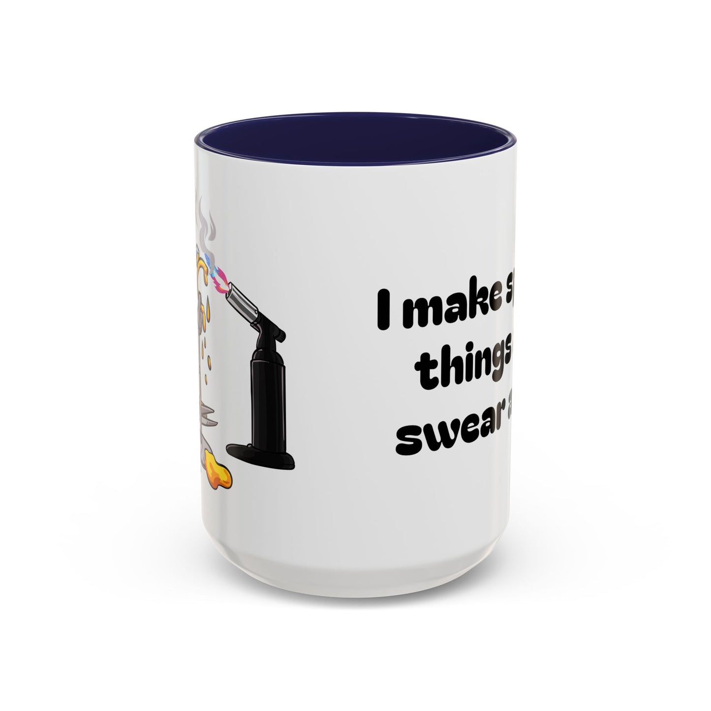 Sparkly 'I Make Sparkly Things and I Swear a Lot' Accent Coffee Mug (11/15oz)