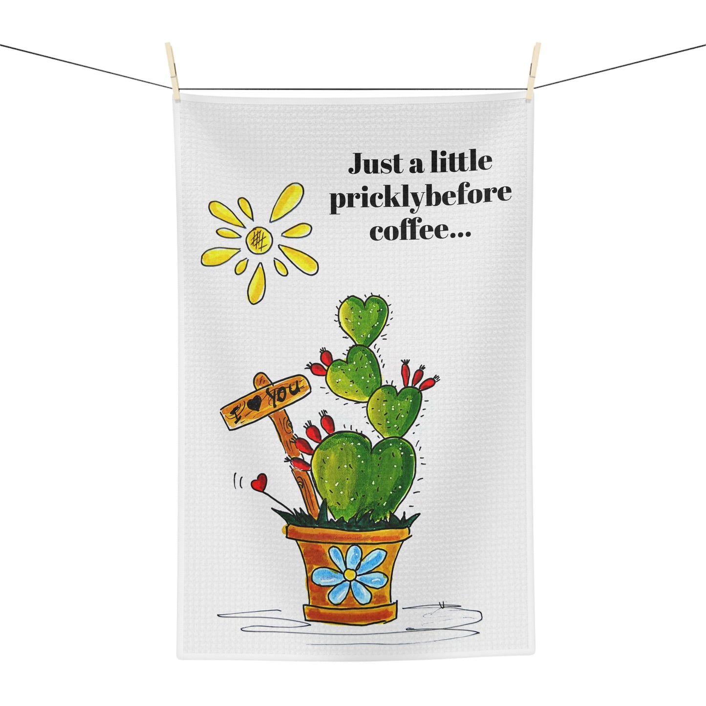Microfiber Tea Towel Just a little prickly before coffee