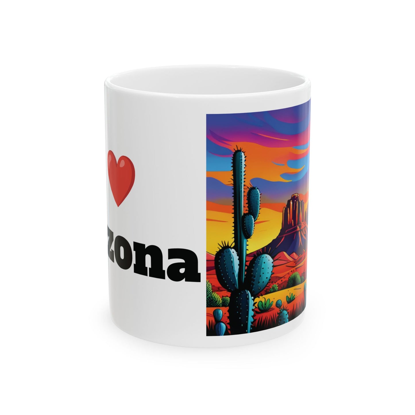 Mug - Arizona Desert Sunset Cactus Mountain Landscape Scene