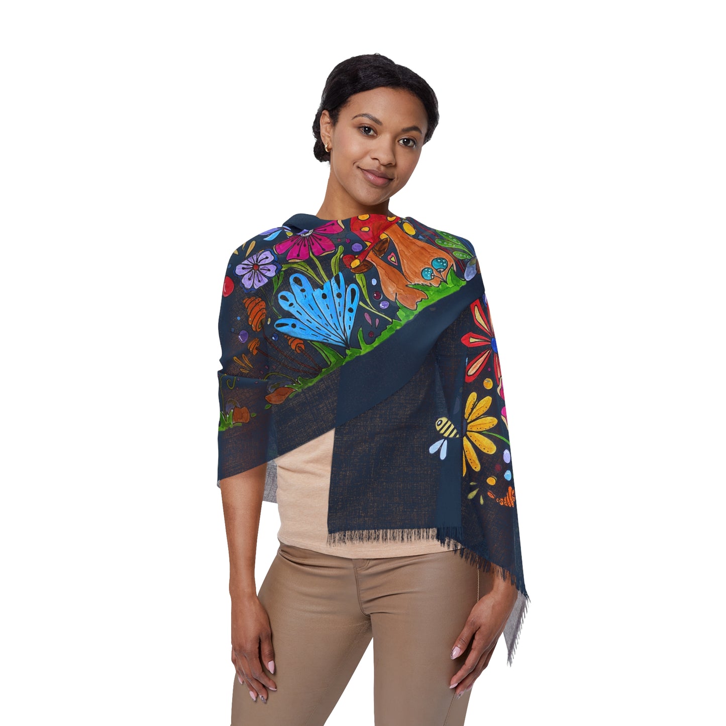 Doodle garden scarf