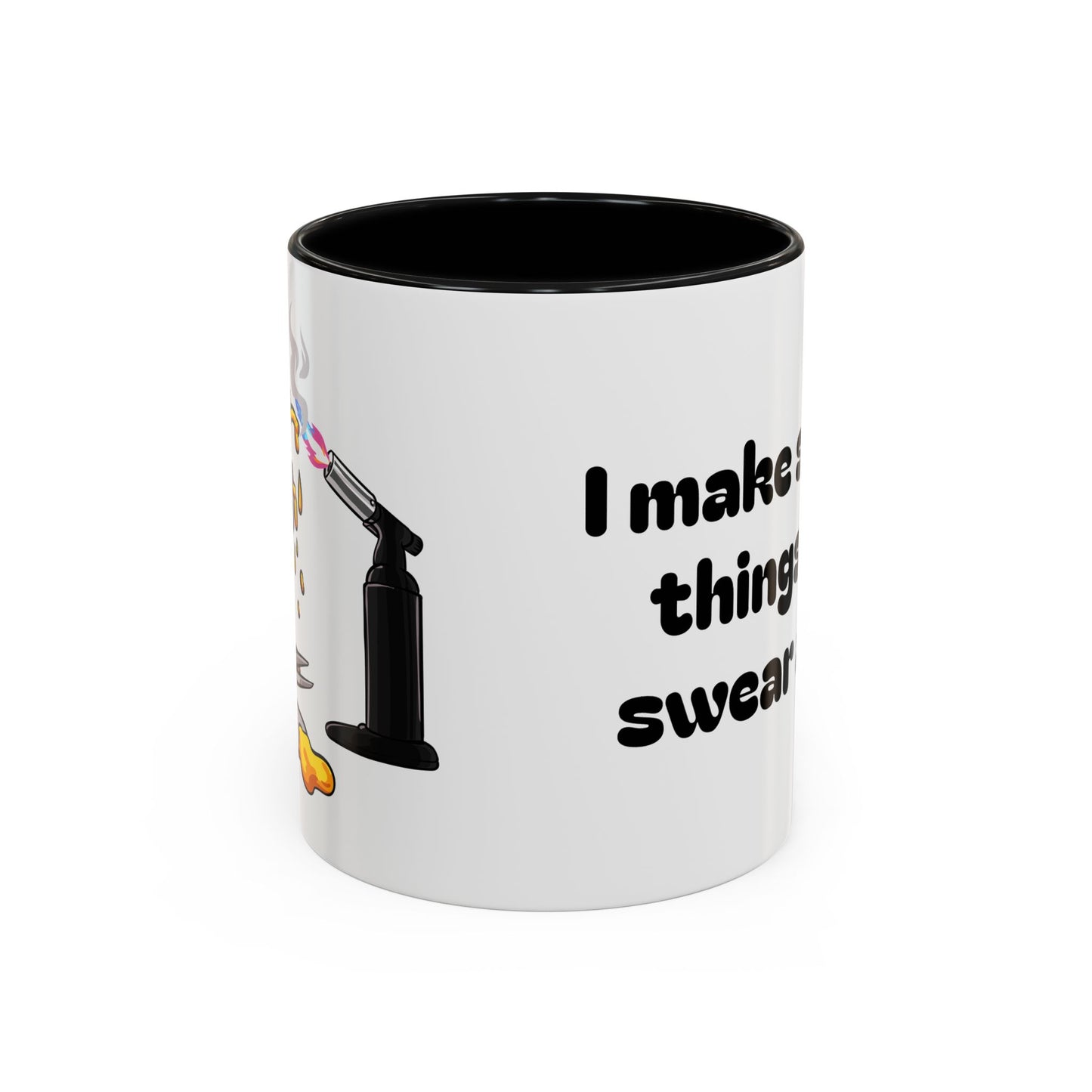 Sparkly 'I Make Sparkly Things and I Swear a Lot' Accent Coffee Mug (11/15oz)