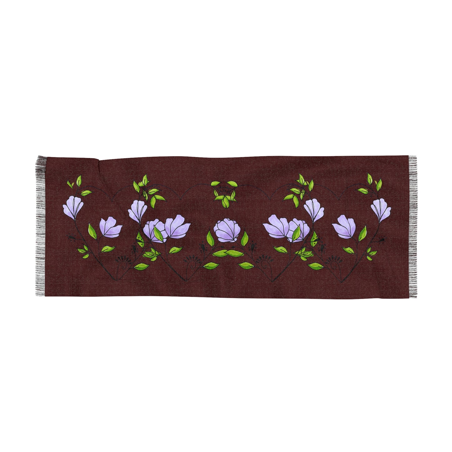 Flower heart scarf