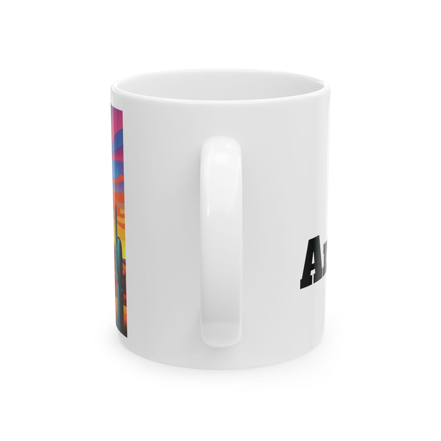 Mug - Arizona Desert Sunset Cactus Mountain Landscape Scene