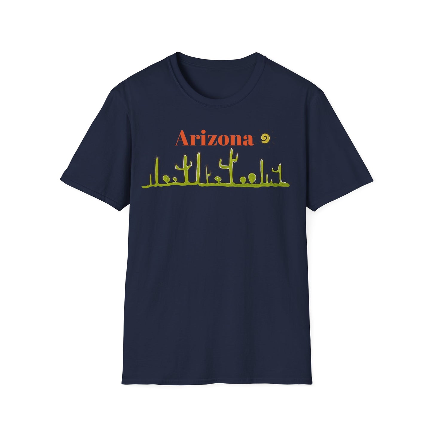 Arizona Cactus Doodle T-Shirt — Southwest Desert Tee