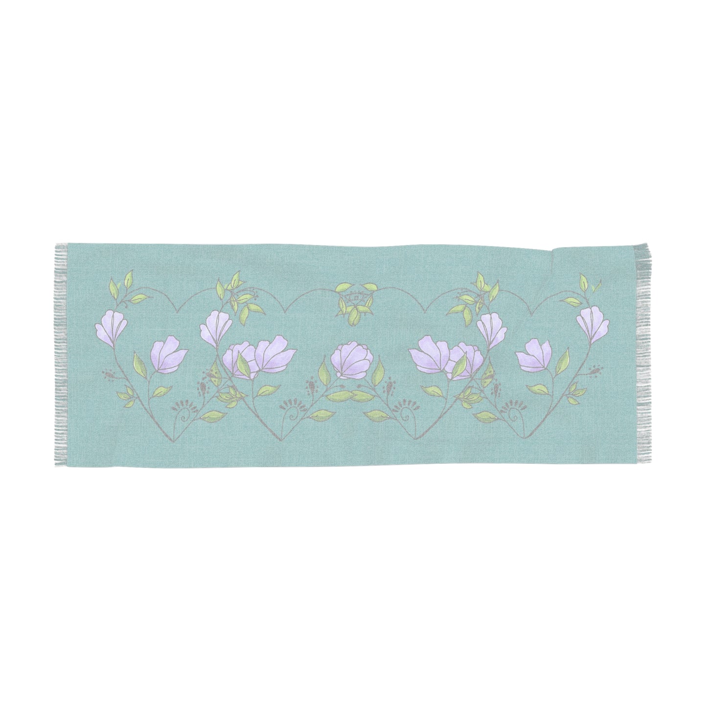 Flower heart scarf