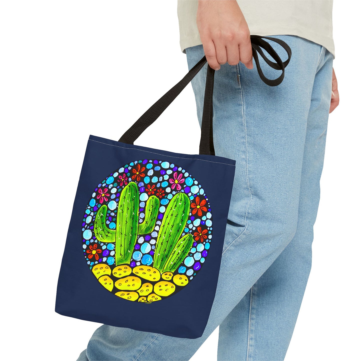 Copy of Cactus Doodle Canvas Tote Bag — Cute Hand-Drawn Succulent Design