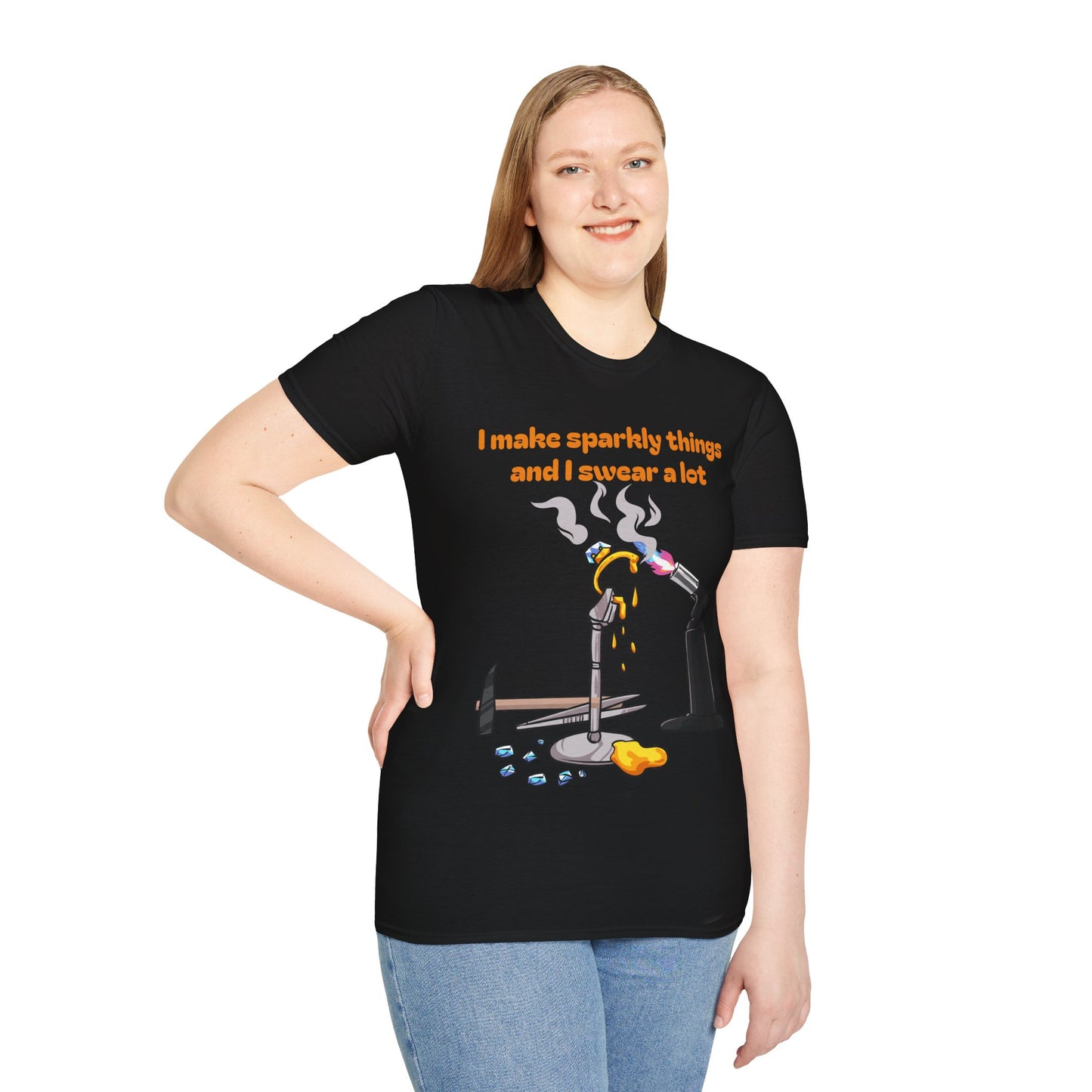 Silversmith T‑Shirt — "I Make Sparkly Things and I Swear a Lot"