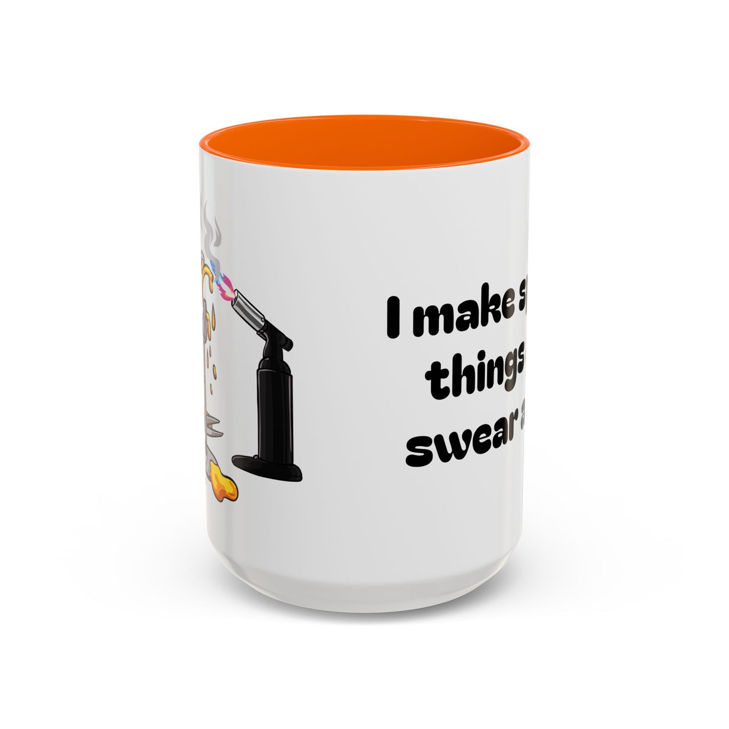 Sparkly 'I Make Sparkly Things and I Swear a Lot' Accent Coffee Mug (11/15oz)