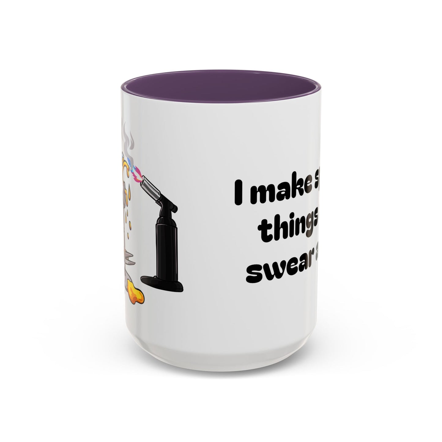 Sparkly 'I Make Sparkly Things and I Swear a Lot' Accent Coffee Mug (11/15oz)
