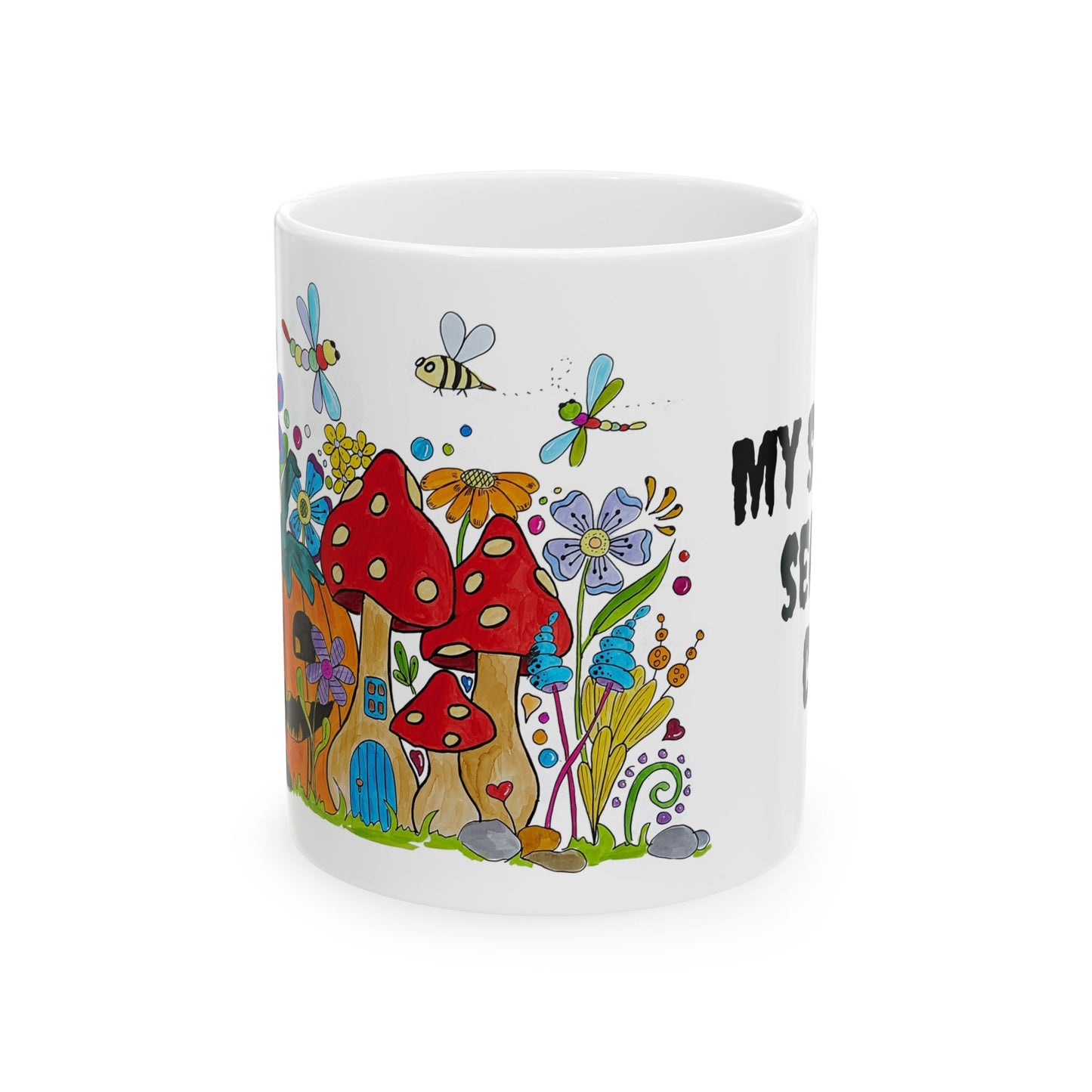 Halloween Pumpkin Mug, Zentangle Floral Coffee Cup, 11oz  My Spooky Season Cup, Fall Gift Mug, Witchy Tea Cup, Autumn Drinkware