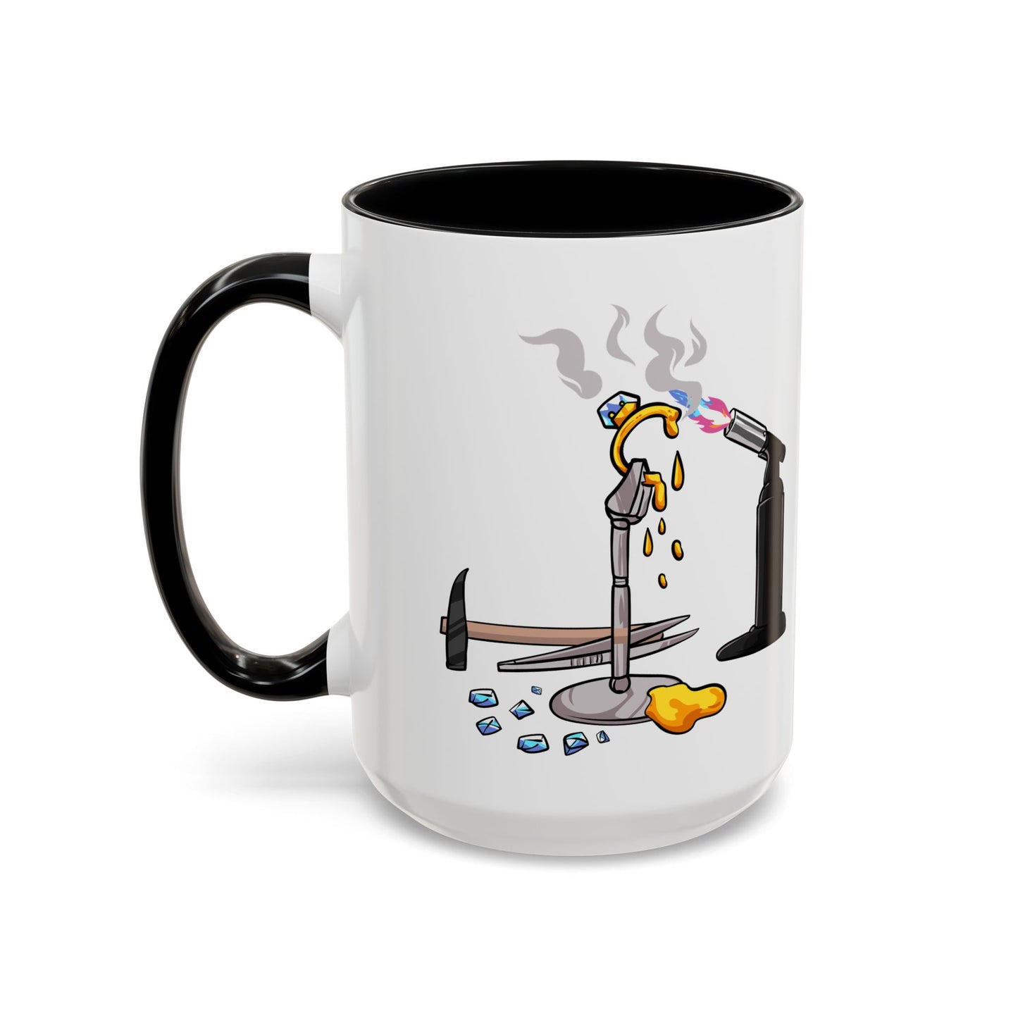 Sparkly 'I Make Sparkly Things and I Swear a Lot' Accent Coffee Mug (11/15oz)