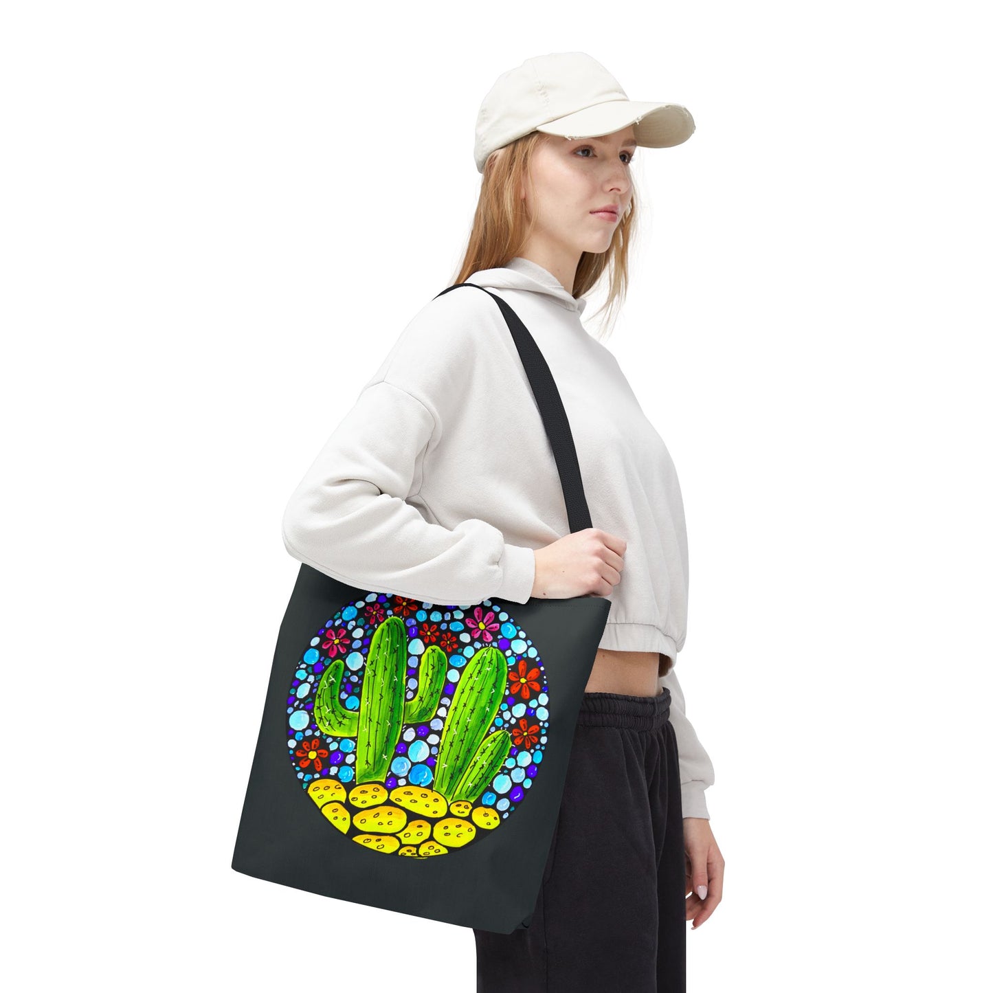Copy of Cactus Doodle Canvas Tote Bag — Cute Hand-Drawn Succulent Design