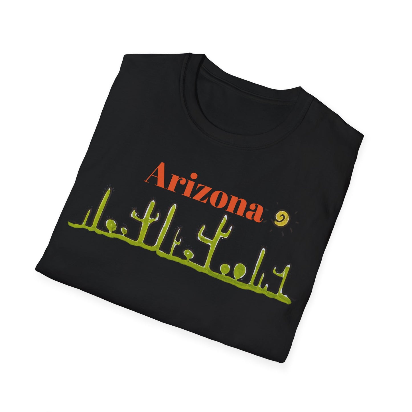 Arizona Cactus Doodle T-Shirt — Southwest Desert Tee