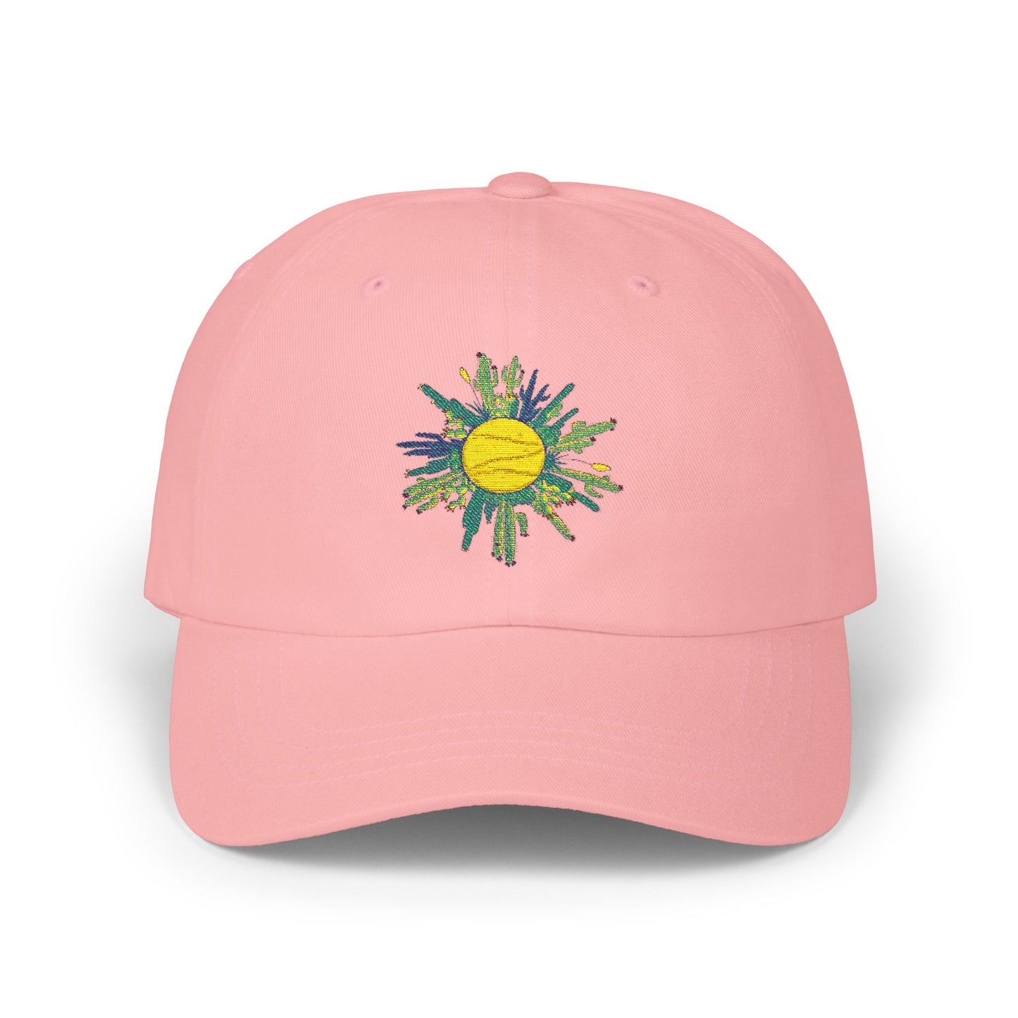 Cactus Sun Dad Cap – Hand-Drawn Doodle Baseball Hat