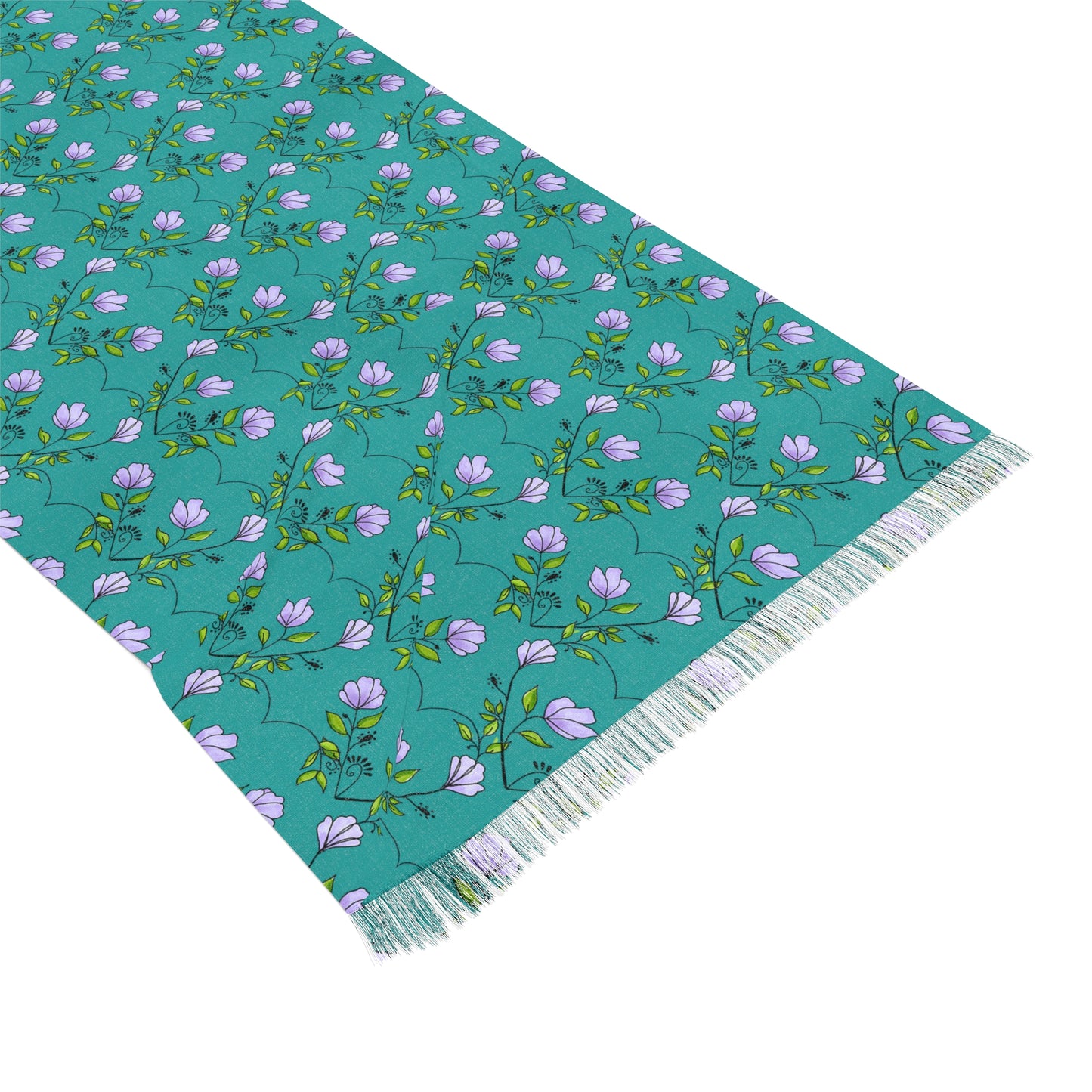 Flower and Heart patterned scarf