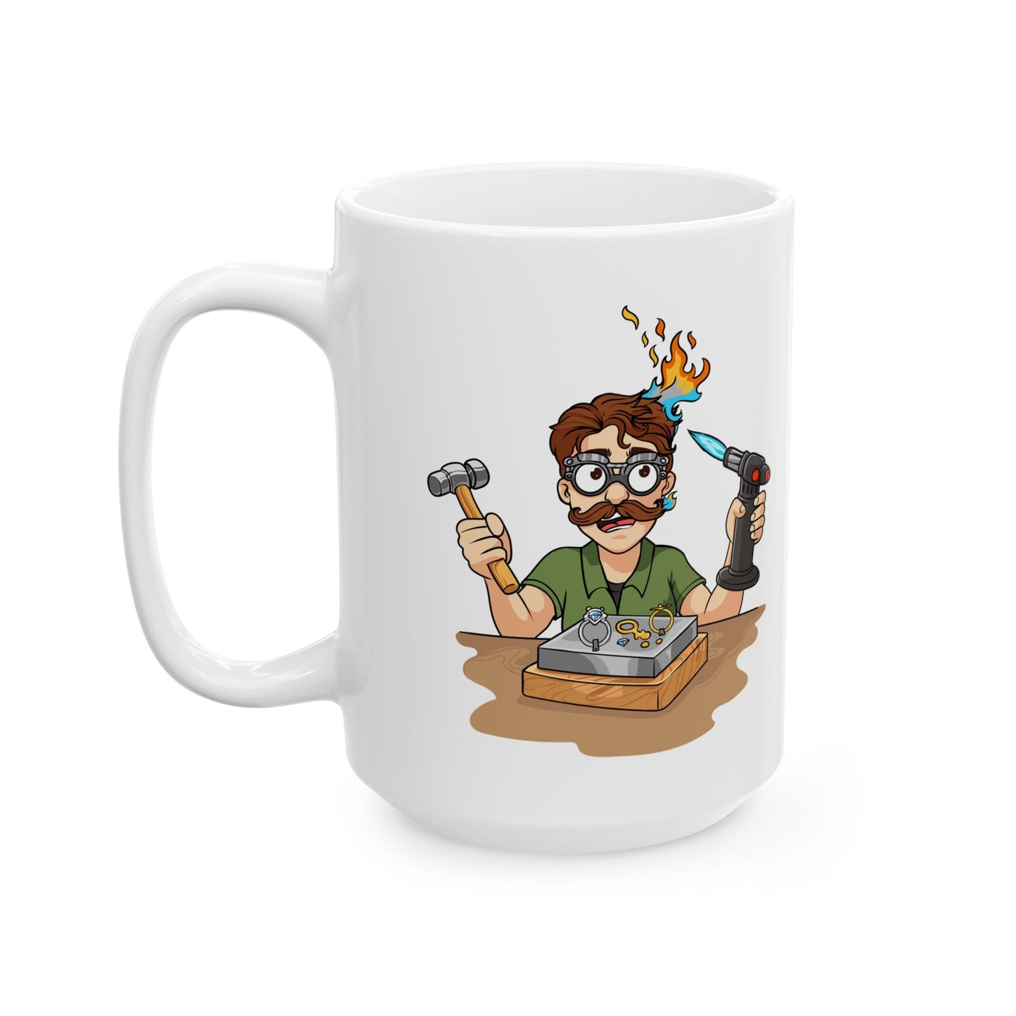 Too Hot to Handle Silversmith Ceramic Mug (11oz & 15oz)