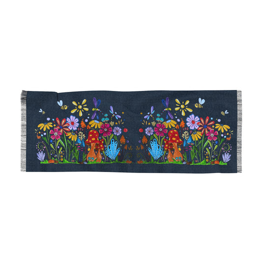 Doodle garden scarf