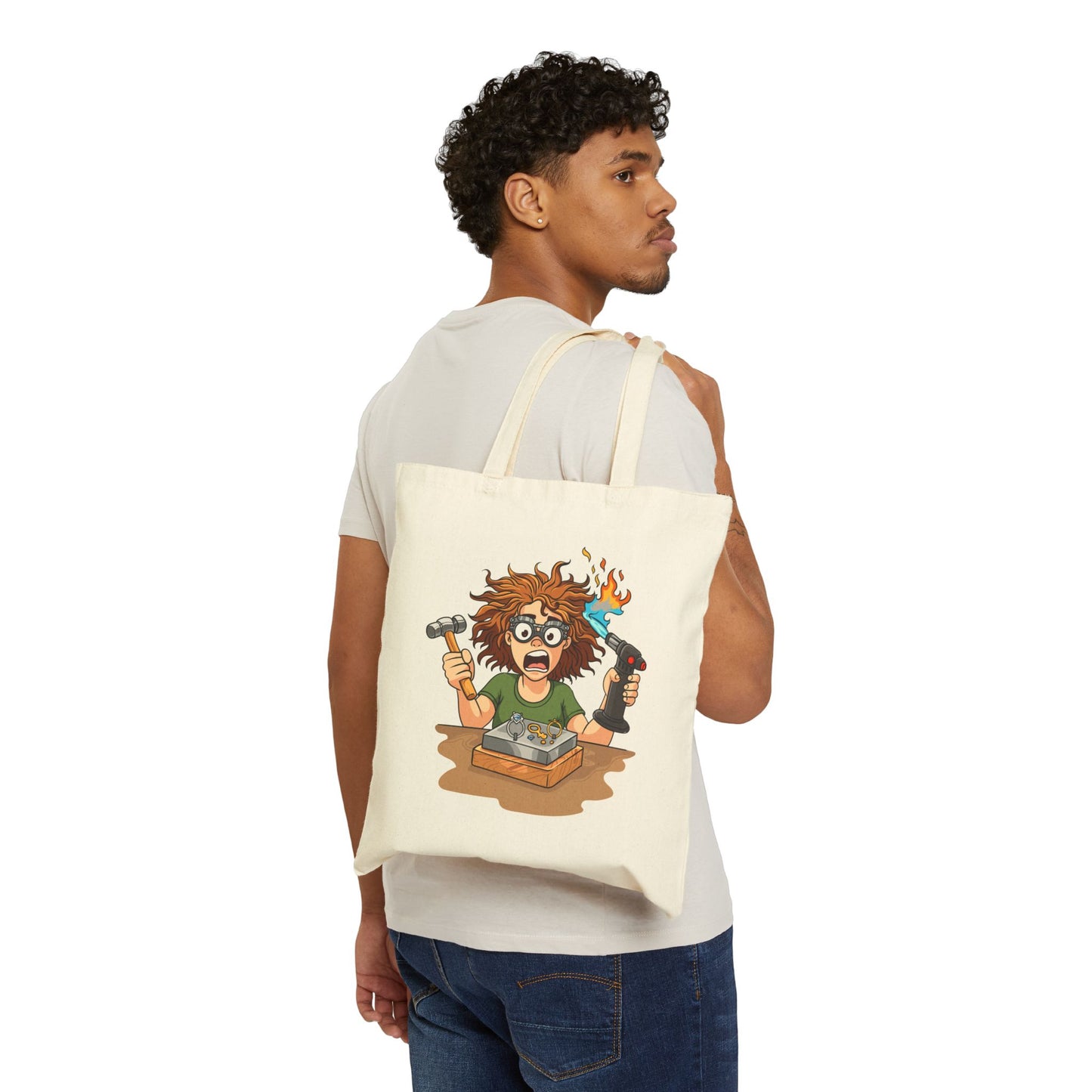 Too Hot to Handle Silversmith Tote — Soldering Funny Cotton Canvas Bag