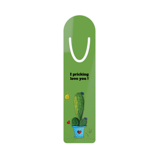 Bookmark - Cute Doodle Cactus Pot with Funny Saying
