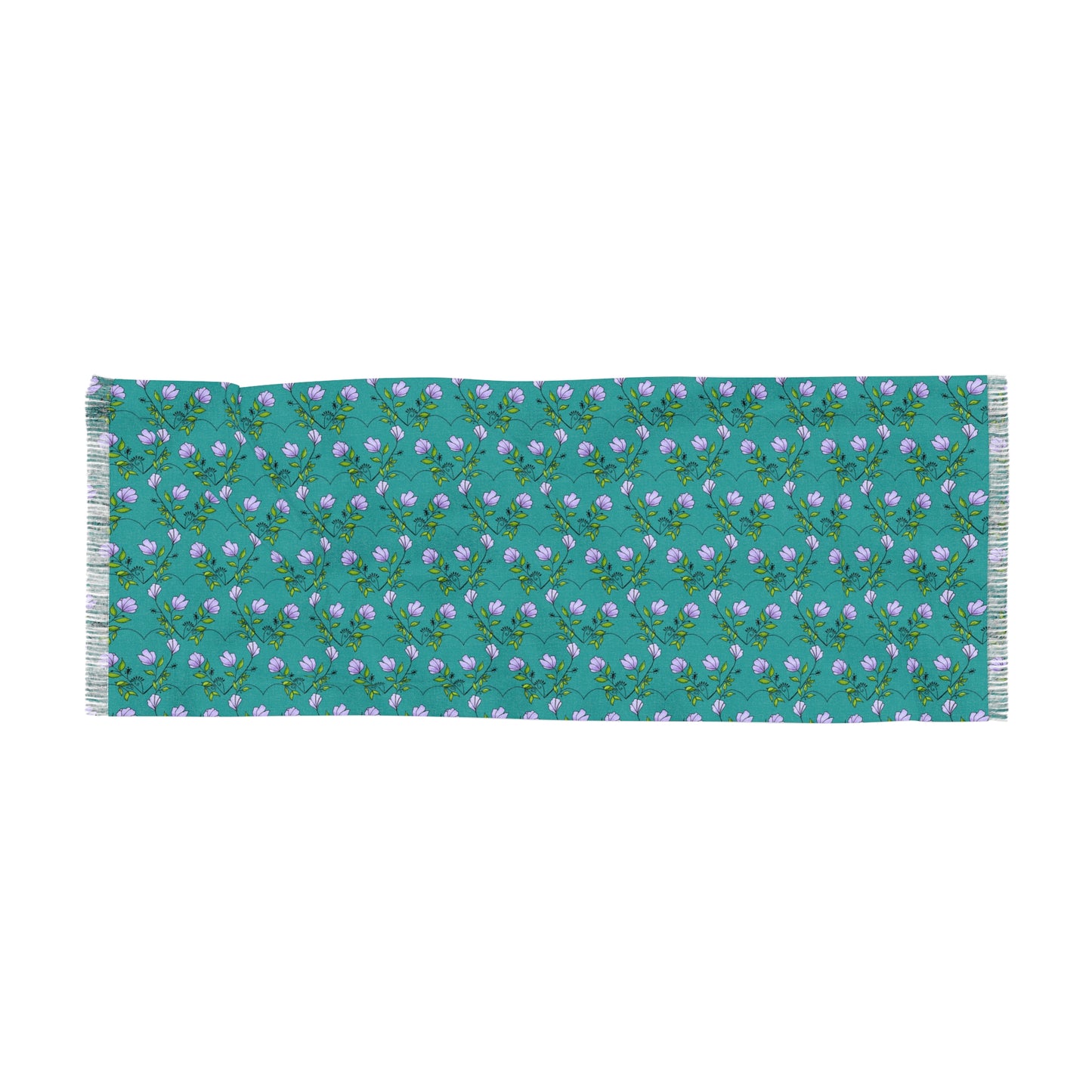 Flower and Heart patterned scarf