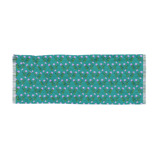 Flower and Heart patterned scarf