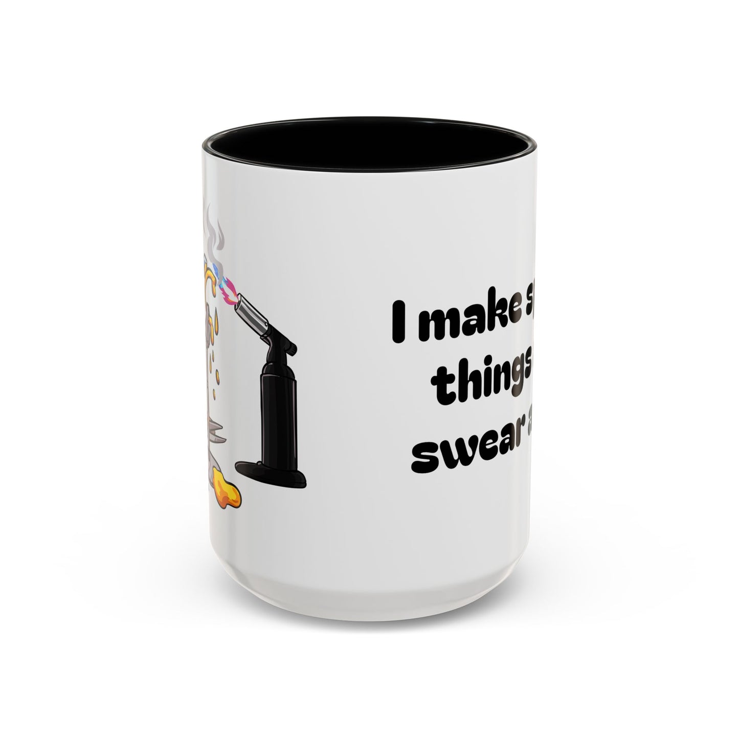 Sparkly 'I Make Sparkly Things and I Swear a Lot' Accent Coffee Mug (11/15oz)