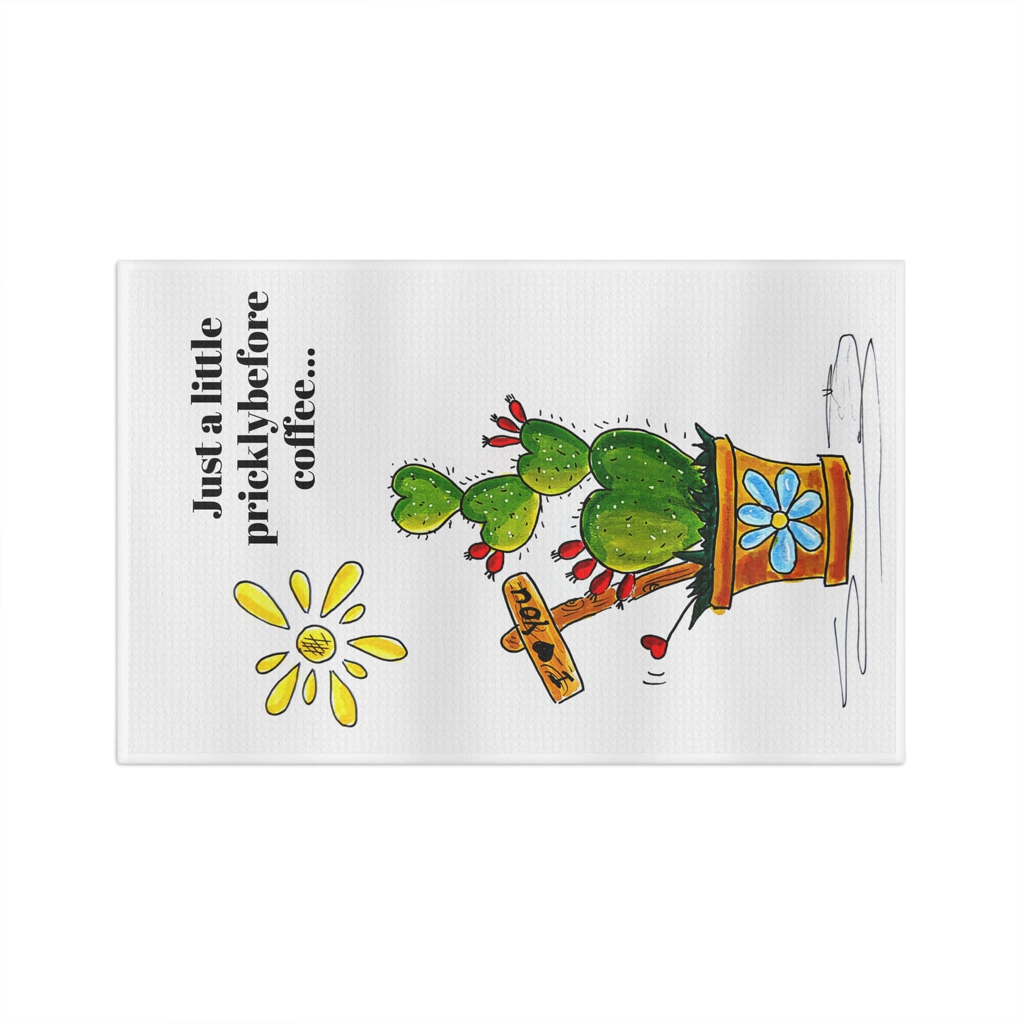 Microfiber Tea Towel Just a little prickly before coffee