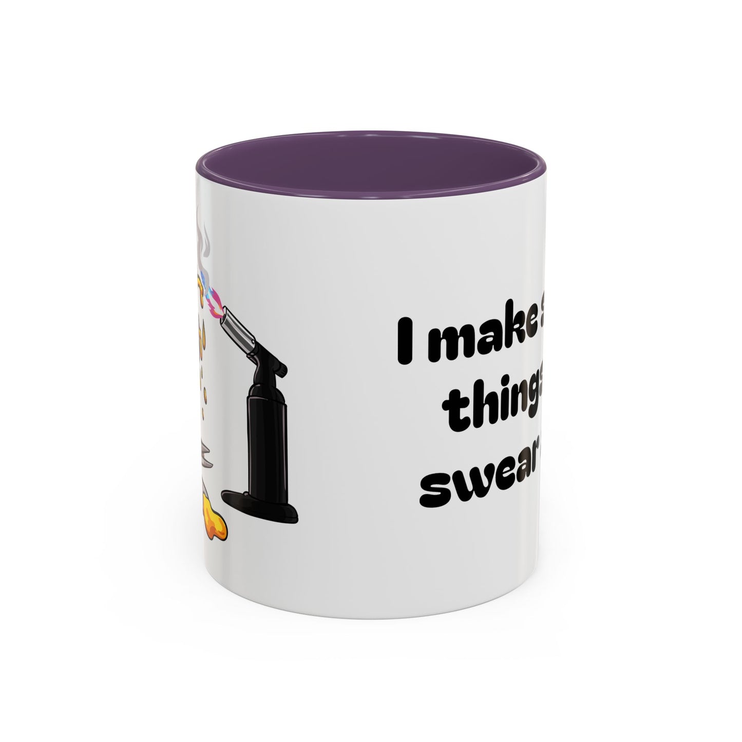 Sparkly 'I Make Sparkly Things and I Swear a Lot' Accent Coffee Mug (11/15oz)