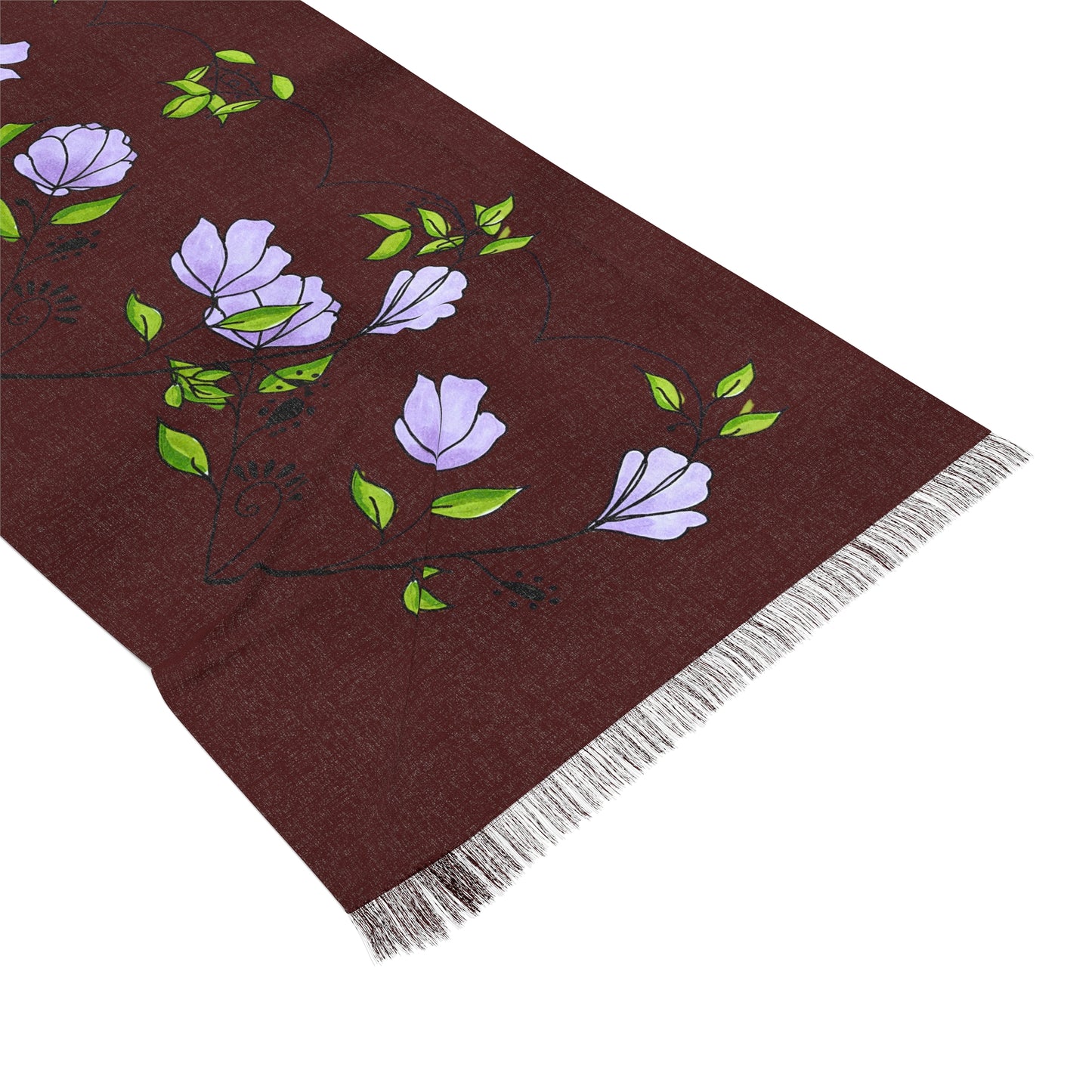 Flower heart scarf