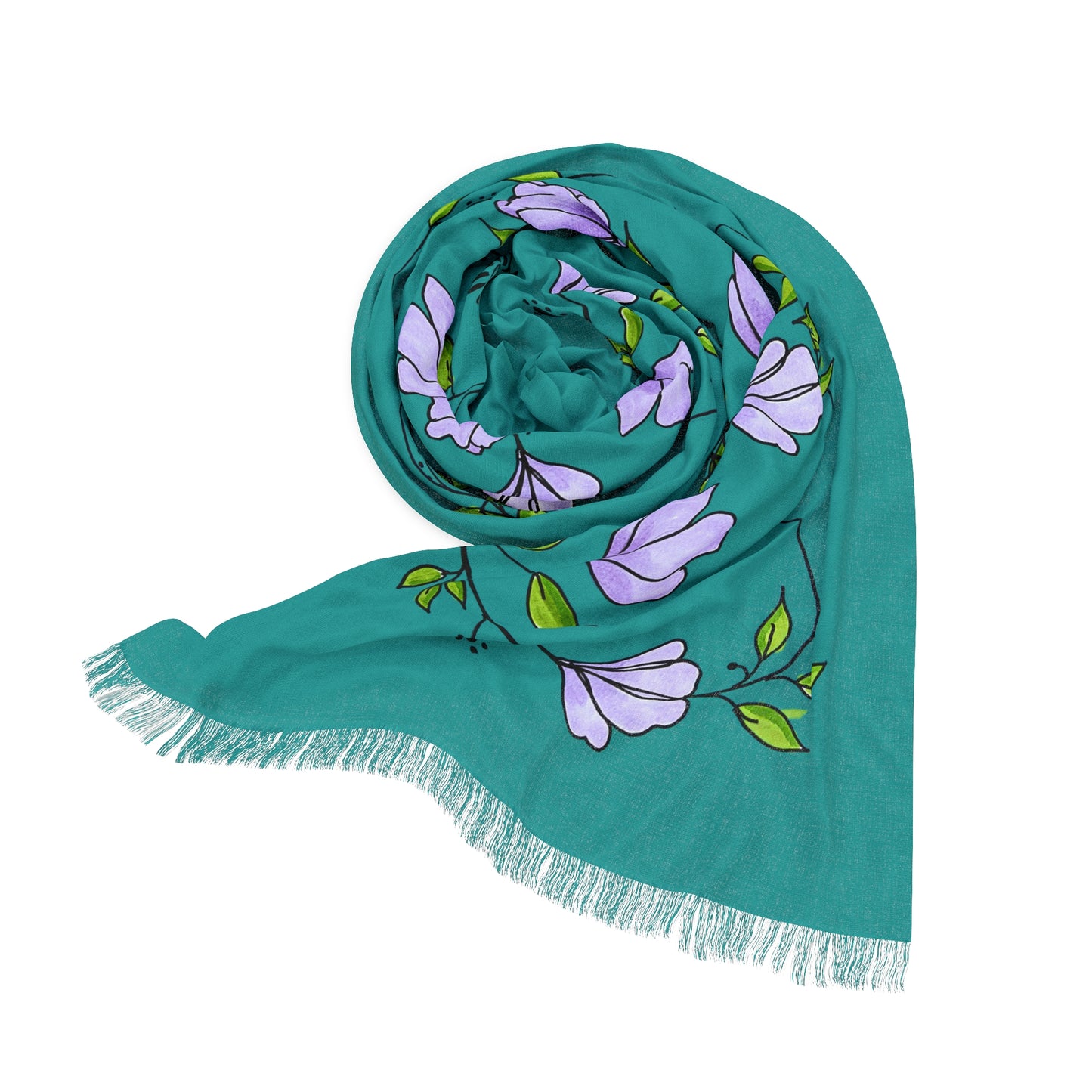 Flower heart scarf