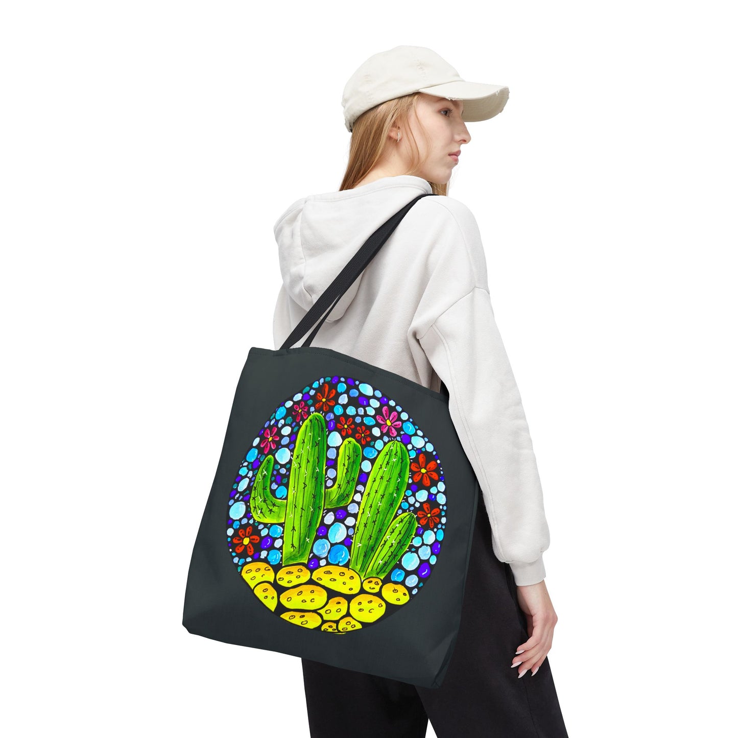 Copy of Cactus Doodle Canvas Tote Bag — Cute Hand-Drawn Succulent Design