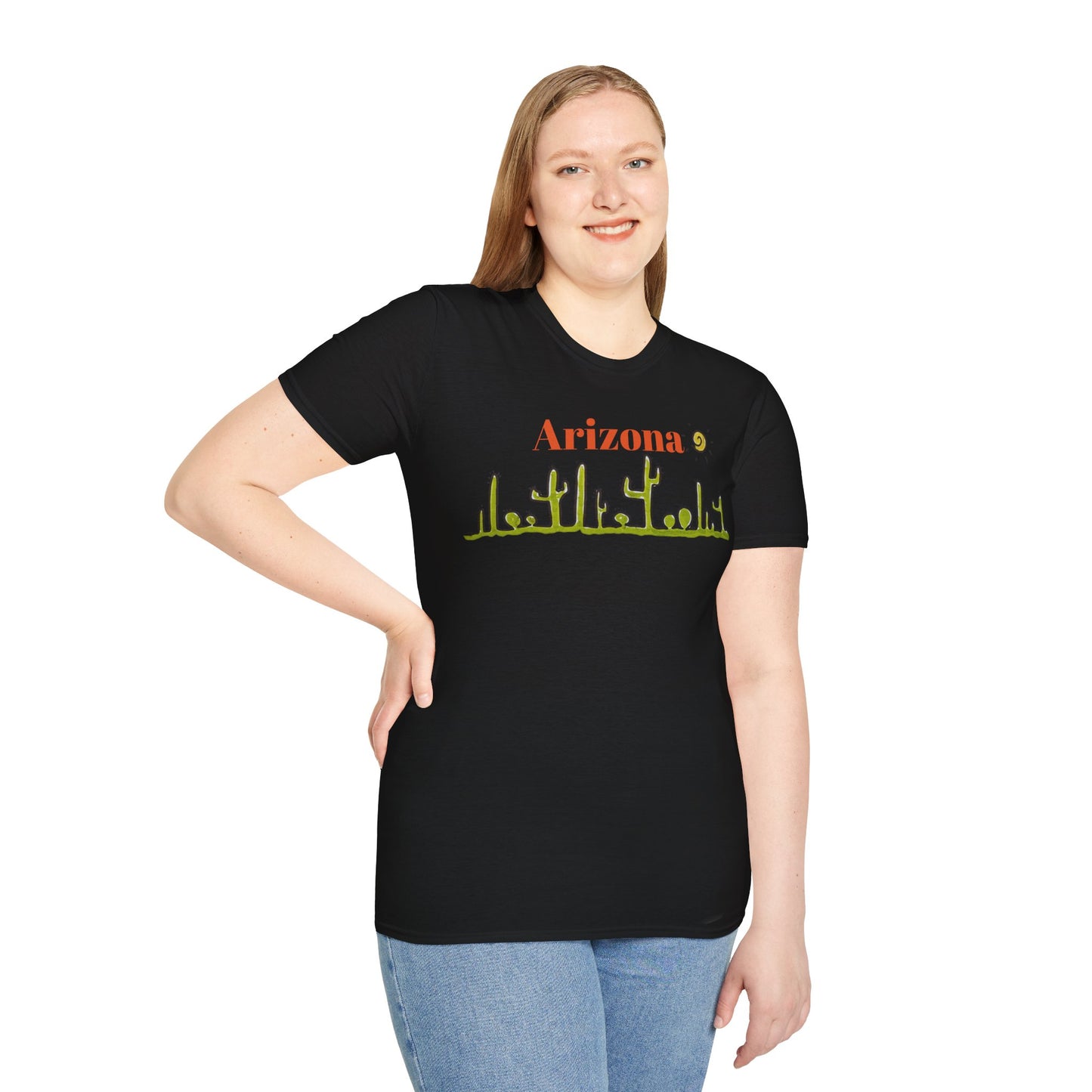 Arizona Cactus Doodle T-Shirt — Southwest Desert Tee