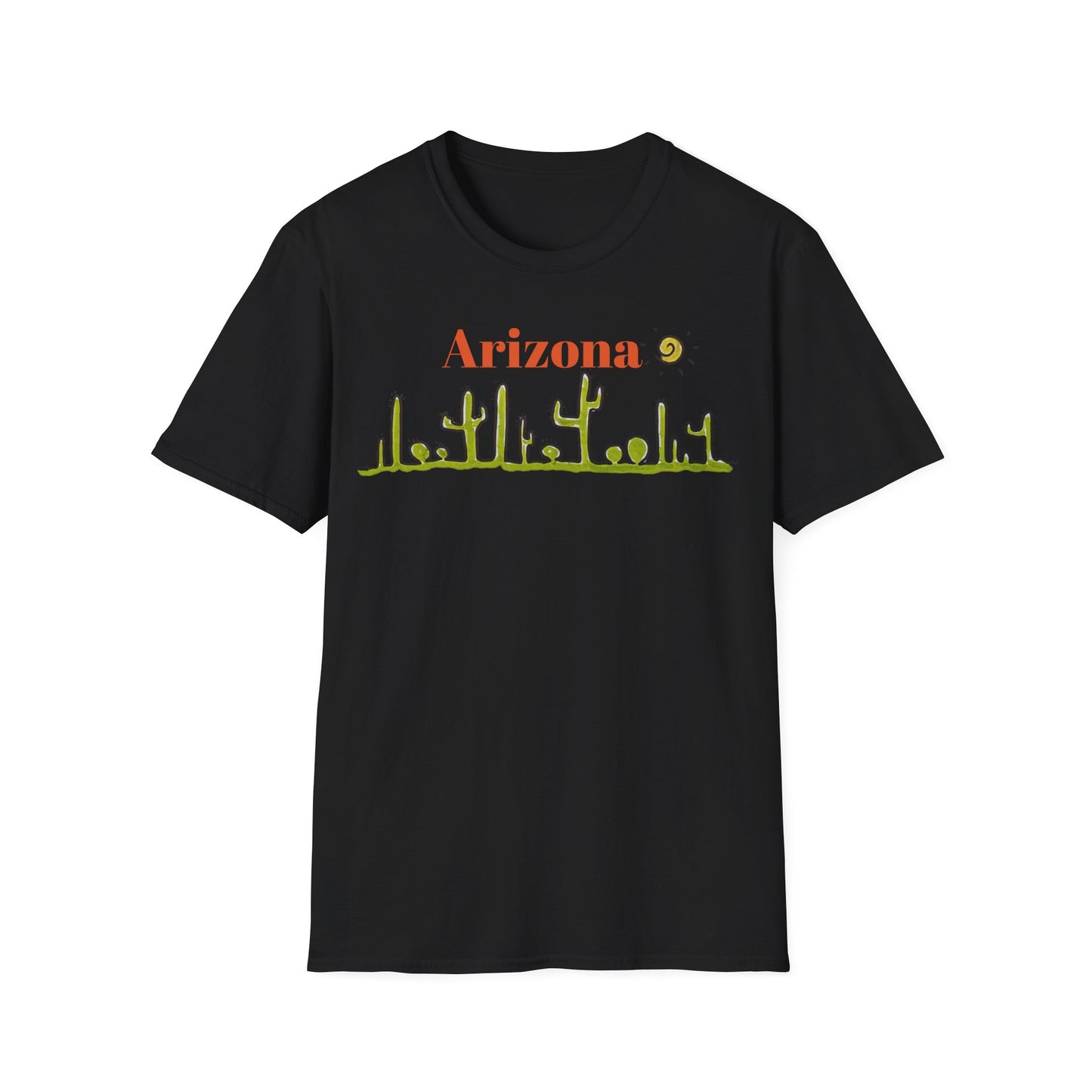 Arizona Cactus Doodle T-Shirt — Southwest Desert Tee